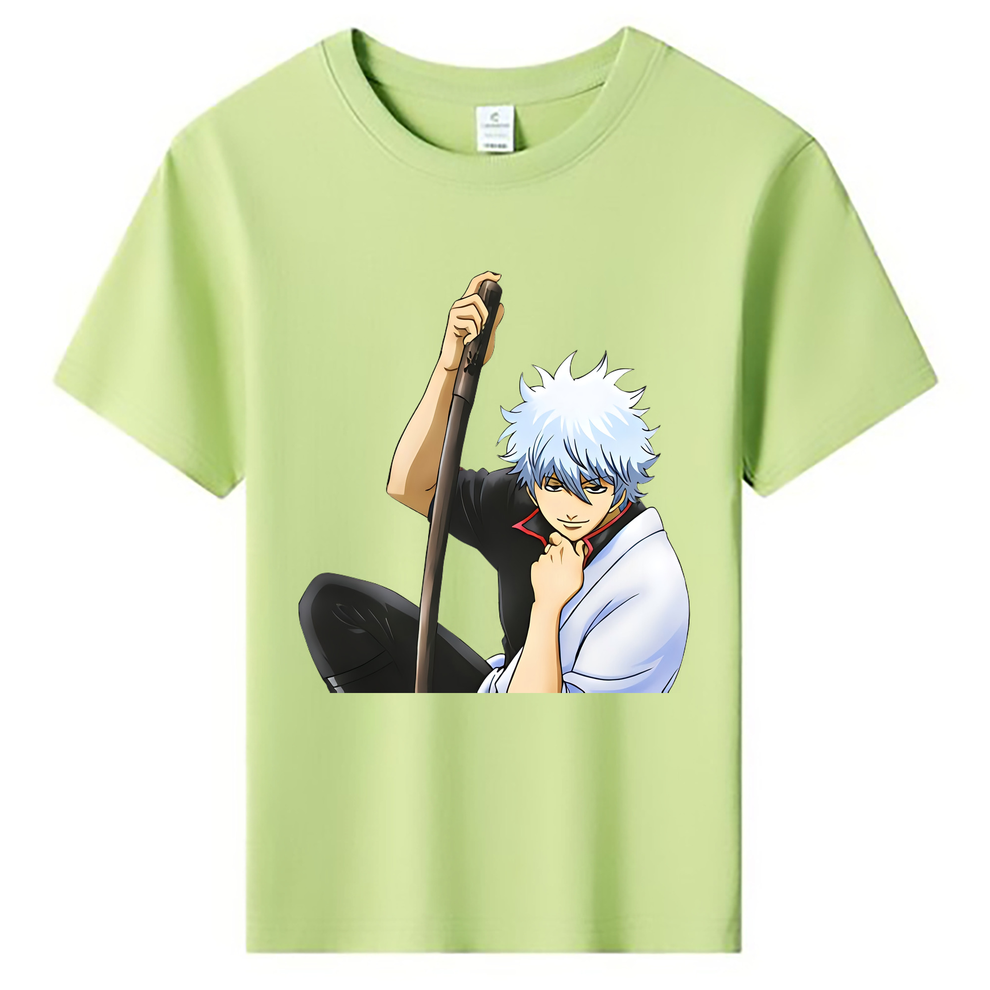 （画像用） ぎんたま 坂田銀時（さかたぎんとき） 神楽 志村新八（しむら しんぱち） GINTAMA Sakata Gintoki Kagura Shimura Shinpachi 綿100％キッズTシャツ（フロントプリント）